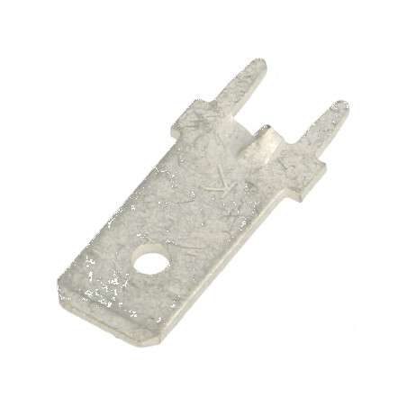 Terminal plat 6,4mm 0,8mm tată THT alamă cositorit drept | Electronic-mag.ro | Componente Electronice
