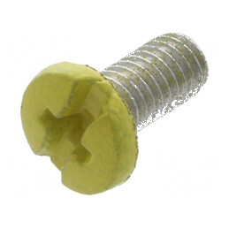Şurub M3x6 Cap Rotund Phillips Alamă Galbenă 0,5 | Electronic-mag.ro | Componente Electronice
