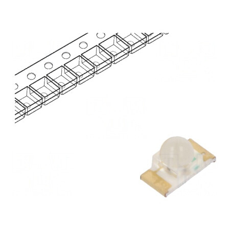 LED SMD 1206 portocalie 1000-1700mcd 3,2x1,6x1,8mm 40° 20mA | Electronic-mag.ro | Componente Electronice