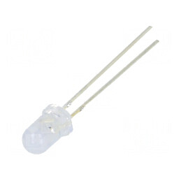 LED 5mm roșie 2180-3000mcd 100° convex | Electronic-mag.ro | Componente Electronice