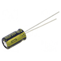 Condensator electrolitic low ESR 68uF 35VDC THT Ø6,3x11,2mm | Electronic-mag.ro | Componente Electronice