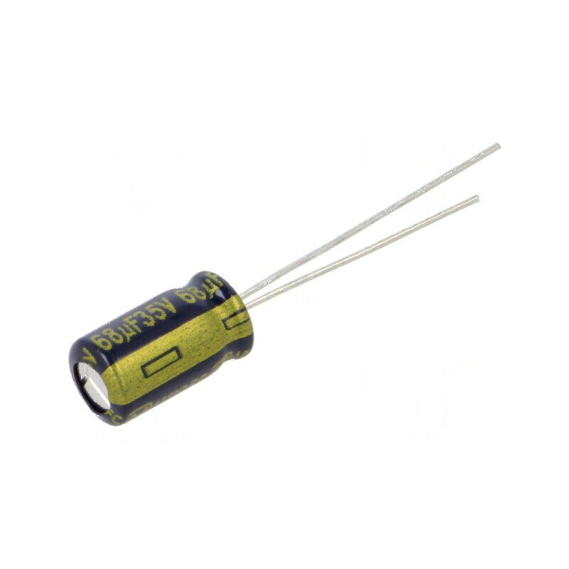Condensator electrolitic low ESR 68uF 35VDC THT Ø6,3x11,2mm | Electronic-mag.ro | Componente Electronice Condensator electrolitic low ESR 68uF 35VDC THT Ø6,3x11,2mm | Electronic-mag.ro | Componente Electronice