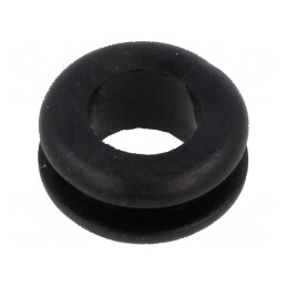 Manșon negru 15mm Øorif, 11mm Øorif, grosime panou max. 4mm | Electronic-mag.ro | Componente Electronice