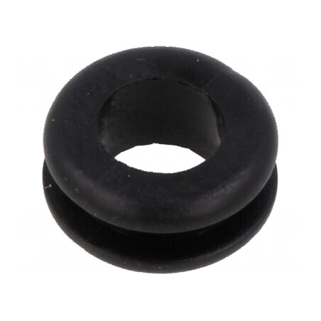 Manșon negru 15mm Øorif, 11mm Øorif, grosime panou max. 4mm | Electronic-mag.ro | Componente Electronice