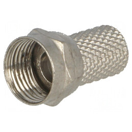 Conector F mufă tată drept pentru cablu CT100 RG6 Ømax 6,5mm | Electronic-mag.ro | Componente Electronice