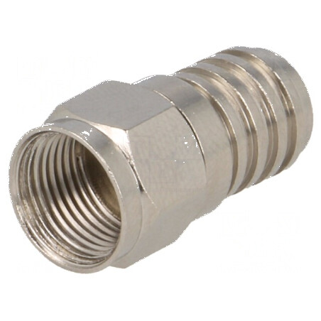 Conector F mufă tată RG59 6mm crimpat | Electronic-mag.ro | Componente Electronice