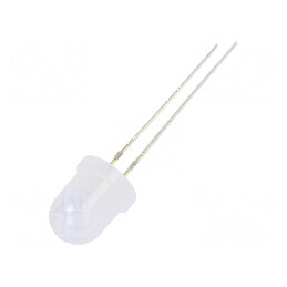 LED 8mm alb rece 12000-14400mcd 30° convex | Electronic-mag.ro | Componente Electronice