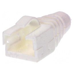 Protecție mufă RJ45 albă pentru cabluri de rețea | Electronic-mag.ro | Componente Electronice