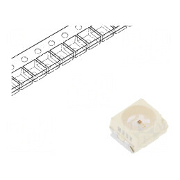 LED roșu 60° 20mA 619-631nm PLCC2 2,8x3,5x1,75mm | Electronic-mag.ro | Componente Electronice
