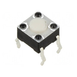 Microîntrerupător TACT SPST-NO 0,05A/12VDC THT 1,57N | Electronic-mag.ro | Componente Electronice