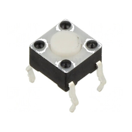 Microîntrerupător TACT SPST-NO 0,05A/12VDC THT 1,57N | Electronic-mag.ro | Componente Electronice