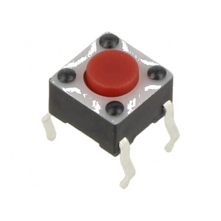 Microîntrerupător TACT SPST-NO 0,05A/12VDC THT 2,45N | Electronic-mag.ro | Componente Electronice