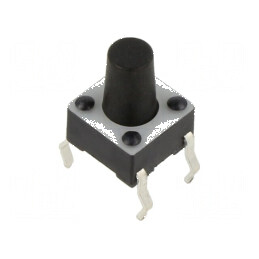 Microîntrerupător TACT SPST-NO 0,05A/12VDC THT 1,57N | Electronic-mag.ro | Componente Electronice