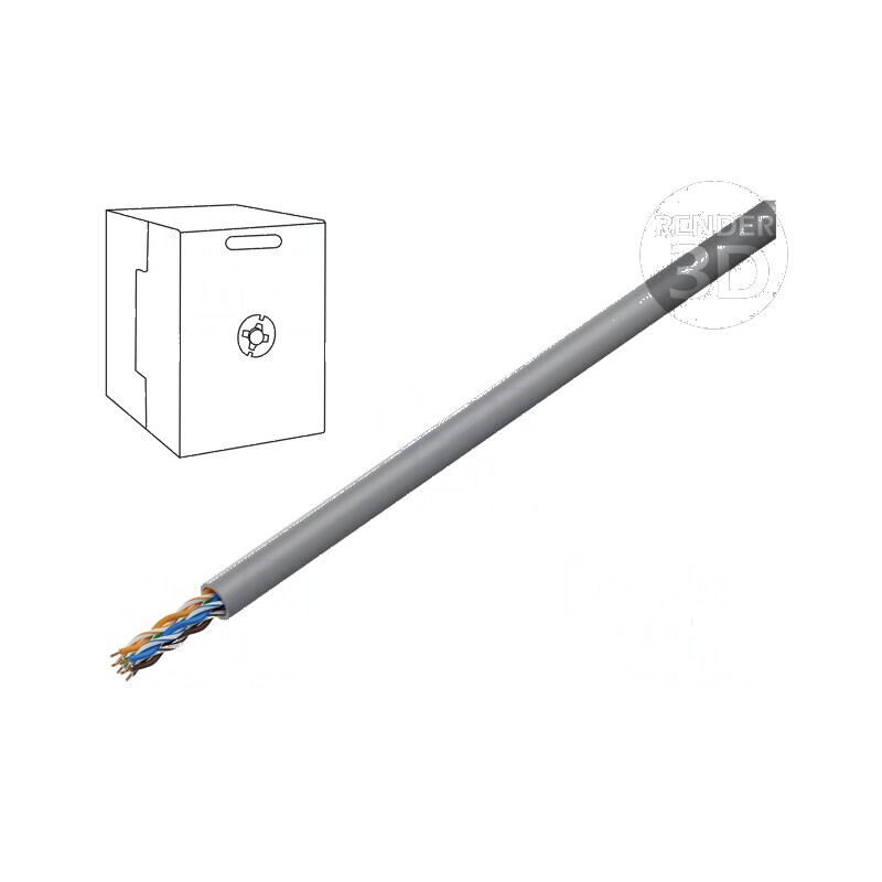 Cablu U/UTP 5e 4x2x0,5mm CCA PVC gri 305m Ø5,2mm | Electronic-mag.ro | Componente Electronice Cablu U/UTP 5e 4x2x0,5mm CCA PVC gri 305m Ø5,2mm | Electronic-mag.ro | Componente Electronice
