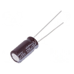 Condensator electrolitic low ESR THT 120uF 35VDC Ø8x15mm | Electronic-mag.ro | Componente Electronice