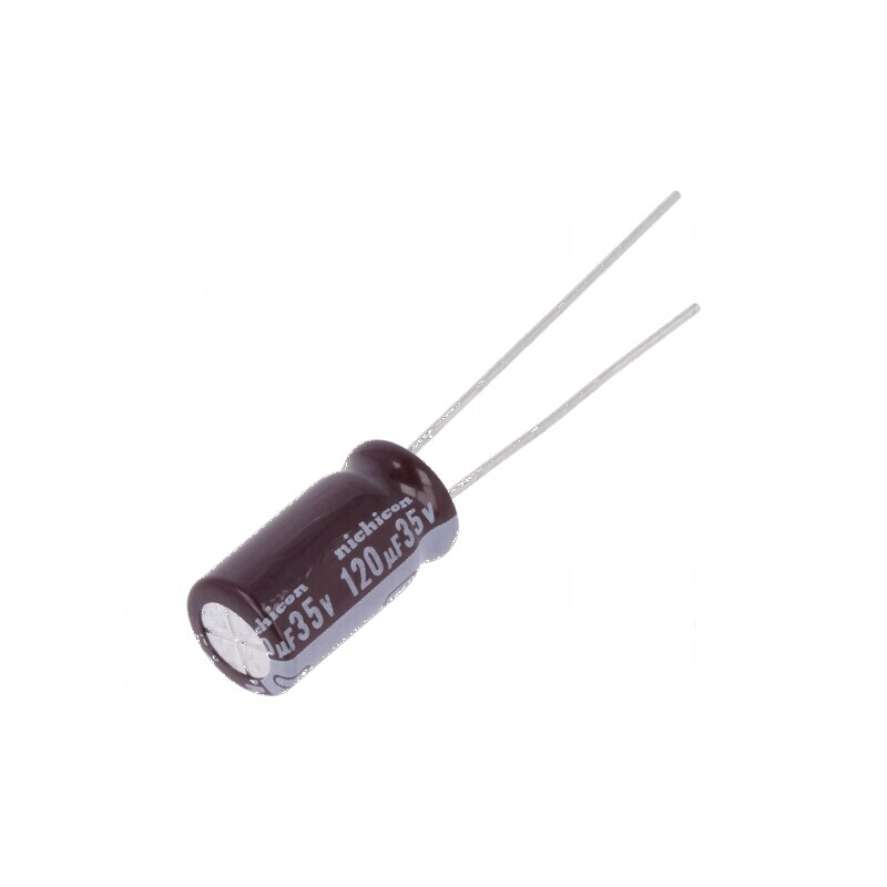 Condensator electrolitic low ESR THT 120uF 35VDC Ø8x15mm | Electronic-mag.ro | Componente Electronice