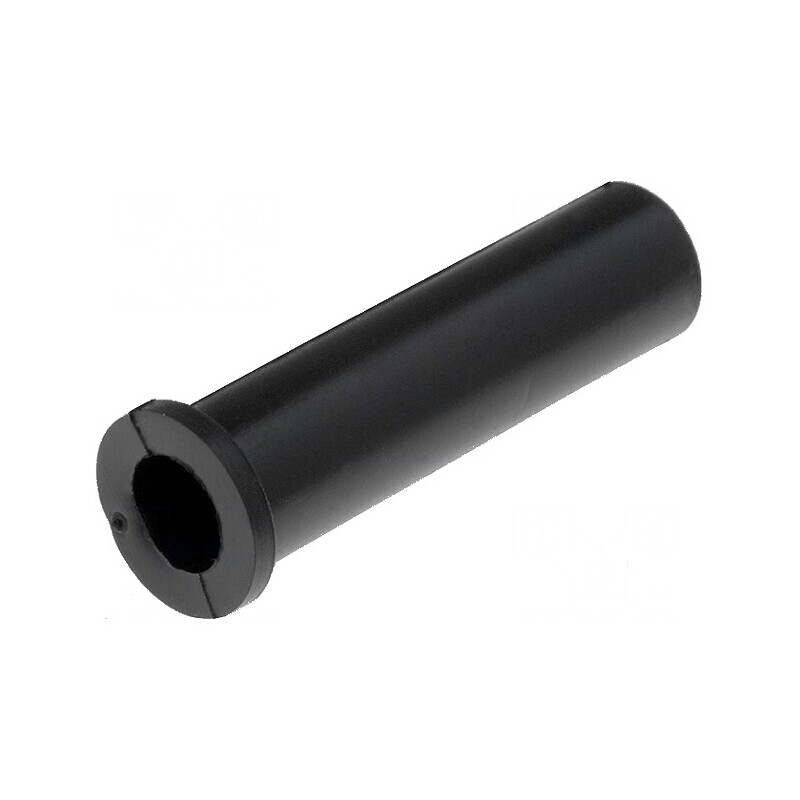 Manșon PVC negru Ø 9,3mm Ø orificiu 6,8mm lungime 36mm | Electronic-mag.ro | Componente Electronice