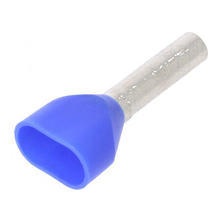 Vârf tub de capăt izolată dublă 2,5mm² 12mm cositorit | Electronic-mag.ro | Componente Electronice