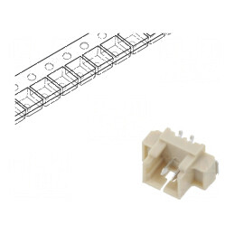 Conector cablu-placă soclu tată 1,25mm PIN 2 SMT 250V 1A | Electronic-mag.ro | Componente Electronice