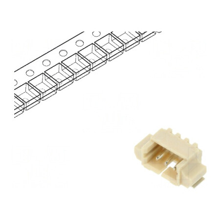 Conector cablu-placă soclu tată 1,25mm PIN 3 SMT 125V 1A | Electronic-mag.ro | Componente Electronice