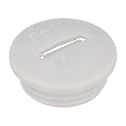 Capac protecție PG11 IP54 polistiren gri deschis 6mm | Electronic-mag.ro | Componente Electronice