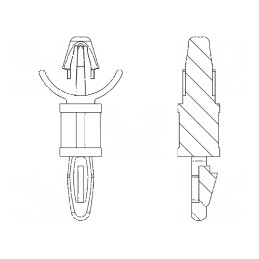 Distanțier PCB poliamidă 66 15,9mm clichet | Electronic-mag.ro | Componente Electronice