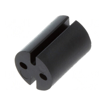 Bucșă distanțare LED 4,8mm pentru LED 3mm PVC 6,4mm | Electronic-mag.ro | Componente Electronice
