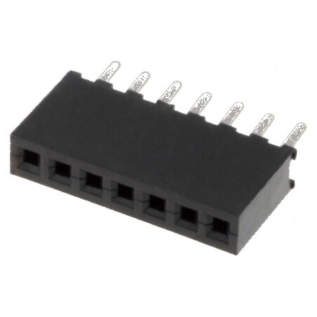 Conector şiruri pini soclu mamă 7 PIN 1,27mm THT 1x7 | Electronic-mag.ro | Componente Electronice