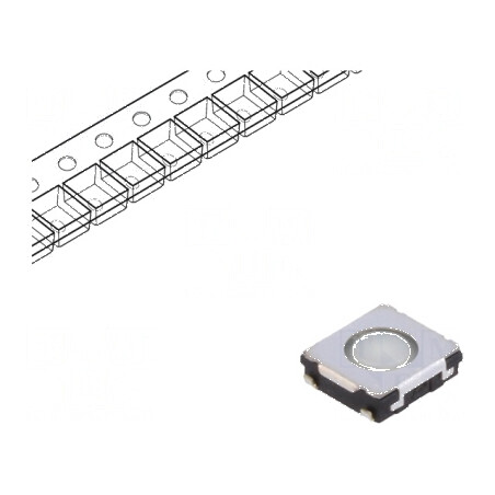 Microîntrerupător TACT SPST 0,02A/15VDC SMT | Electronic-mag.ro | Componente Electronice