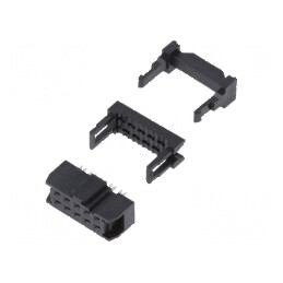 Conector IDC mufă mamă 10 PIN pentru cablu-bandă 1,27mm | Electronic-mag.ro | Componente Electronice