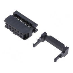 Conector IDC mufă mamă 12 PIN pentru cablu-bandă 1,27mm | Electronic-mag.ro | Componente Electronice