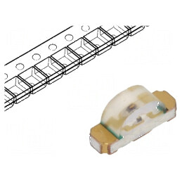 LED SMD 1206 ambră 3,2x1,5mm 20mA 592nm | Electronic-mag.ro | Componente Electronice