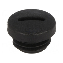 Capac de protecție M12 1,5 IP54 poliamidă neagră 6mm | Electronic-mag.ro | Componente Electronice