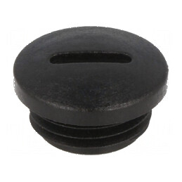Capac protecție M16 1,5 IP54 poliamidă neagră 7mm | Electronic-mag.ro | Componente Electronice