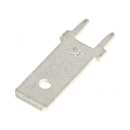 Terminal plat 6,4mm 0,8mm tată THT alamă cositorit drept | Electronic-mag.ro | Componente Electronice