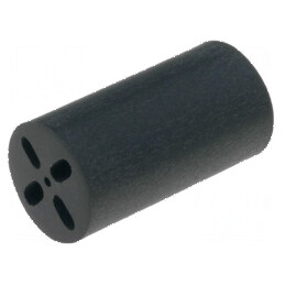 Bucșă de distanțare LED PVC Ø6,5mm pentru LED Ø5mm, Lungime 9,7mm | Electronic-mag.ro | Componente Electronice