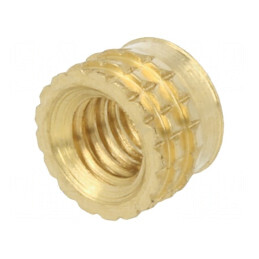 Adaos filetat alamă M3,5 Lungime 4,1mm pentru plastic | Electronic-mag.ro | Componente Electronice