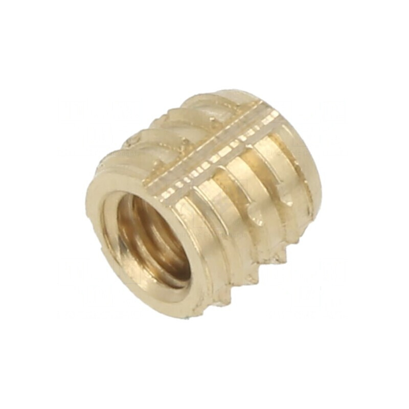 Adaos filetat alamă M4, 5,6mm pentru plastic - BN 37915 | Electronic-mag.ro | Componente Electronice