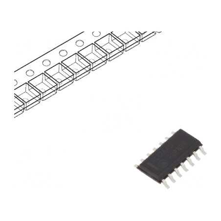 Buffer digital non-inversor CMOS TTL SMD SO14 HC 4 canale | Electronic-mag.ro | Componente Electronice