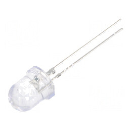 LED galben 8mm 35000-40000mcd 30° convex | Electronic-mag.ro | Componente Electronice