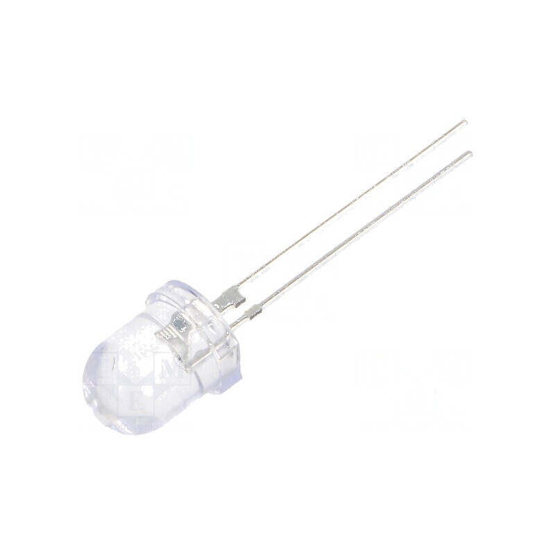 LED galben 8mm 35000-40000mcd 30° convex | Electronic-mag.ro | Componente Electronice