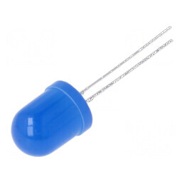 LED 10mm Albastru 500-1120mcd 30° Convex | Electronic-mag.ro | Componente Electronice