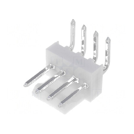 Conector cablu-placă soclu tată KK 254 2,54mm 4 PIN THT alb | Electronic-mag.ro | Componente Electronice