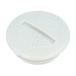 Capac de protecție M20 1,5 polistiren gri deschis 6mm | Electronic-mag.ro | Componente Electronice
