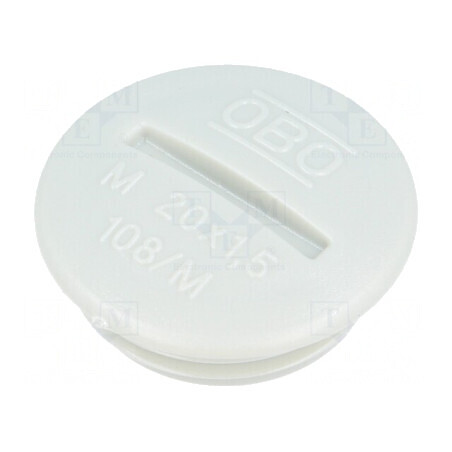 Capac de protecție M20 1,5 polistiren gri deschis 6mm | Electronic-mag.ro | Componente Electronice
