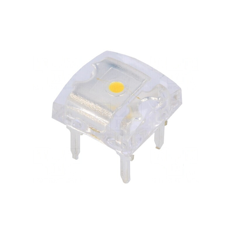 LED Super Flux 7,62x7,62mm Alb Cald 900-1400mcd 140° 30mA | Electronic-mag.ro | Componente Electronice