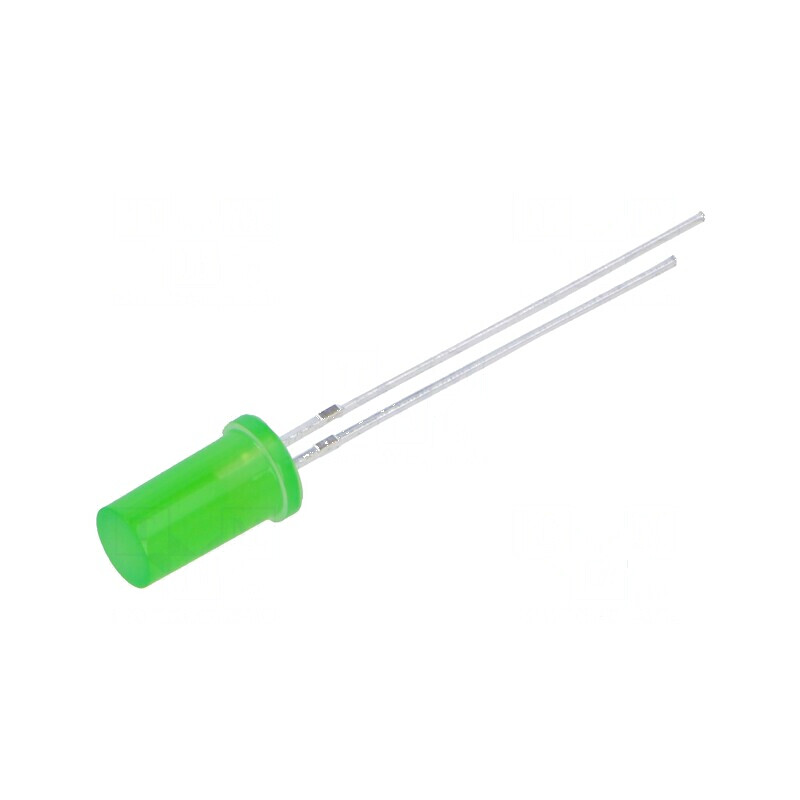 LED 5mm verde 500-750mcd 180° plat nr. term 2 | Electronic-mag.ro | Componente Electronice