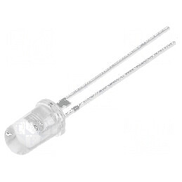 LED 5mm roșie 18000-22000mcd 30° convex | Electronic-mag.ro | Componente Electronice