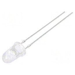 LED 5mm Alb Rece 72000-80000mcd 8° Convex | Electronic-mag.ro | Componente Electronice