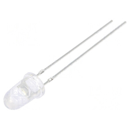 LED 5mm Alb Rece 72000-80000mcd 8° Convex | Electronic-mag.ro | Componente Electronice
